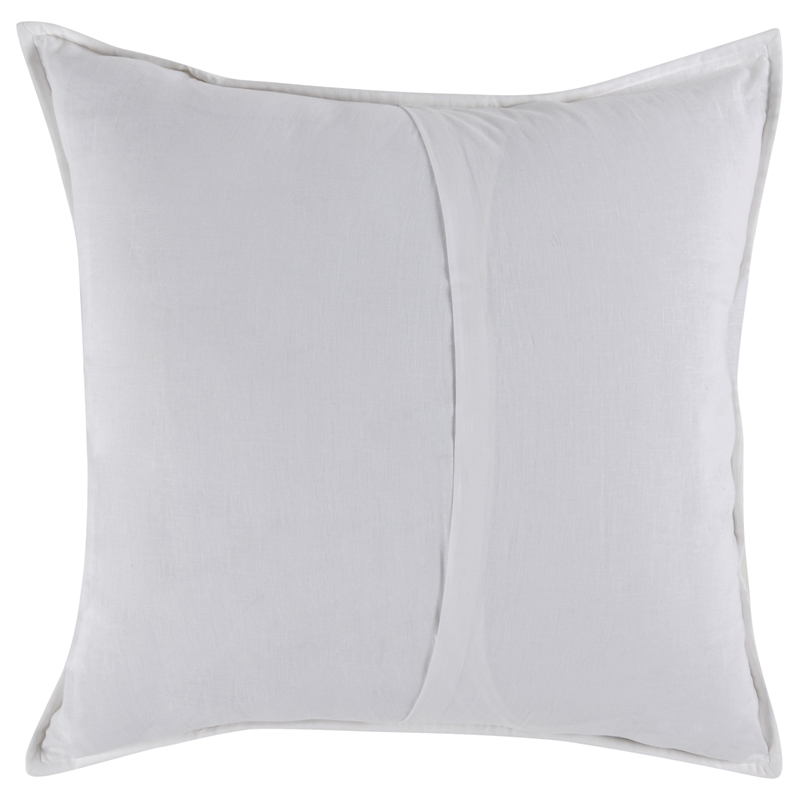 Pemberly Row Modern Transitional White Finish Euro Cotton Sham