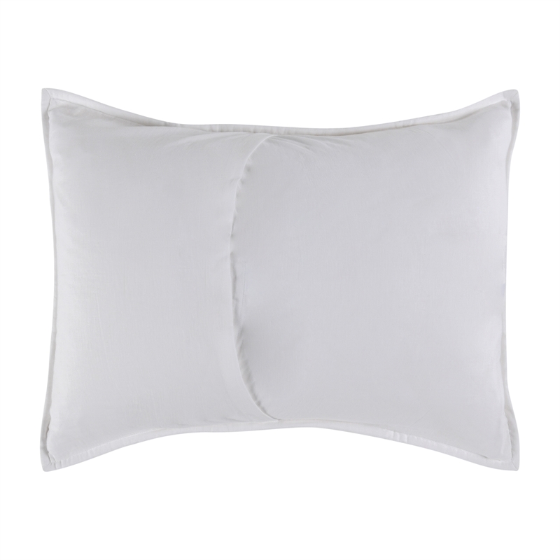 Pemberly Row Modern Transitional White Finish Standard Cotton Sham