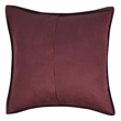 Pemberly Row Modern Transitional Velvet Port Red Finish Euro Sham