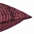 Pemberly Row Modern Transitional Velvet Port Red Finish King Sham