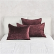 Pemberly Row Modern Transitional Velvet Port Red Standard Sham