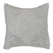 Pemberly Row Modern Transitional Gray Finish Cotton Euro Sham