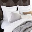 Pemberly Row Modern Transitional Cotton White Finish Euro Sham