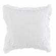 Pemberly Row Modern Transitional Cotton White Finish Euro Sham
