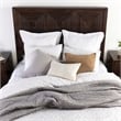 Pemberly Row Modern Transitional Cotton White Finish Euro Sham