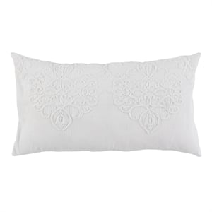 Pemberly Row Modern Transitional King White Finish Cotton Sham