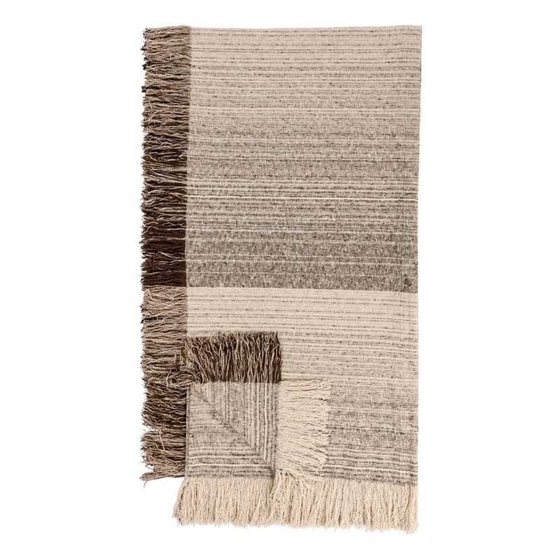 Pemberly Row Transitional Cocoa Brown Finish King Cotton Blanket