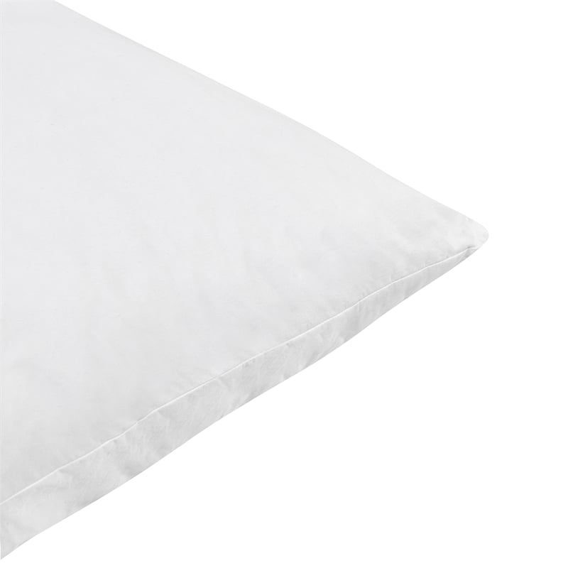 Pemberly Row Premium Down Alternative Filling Euro White Cotton Sham Insert
