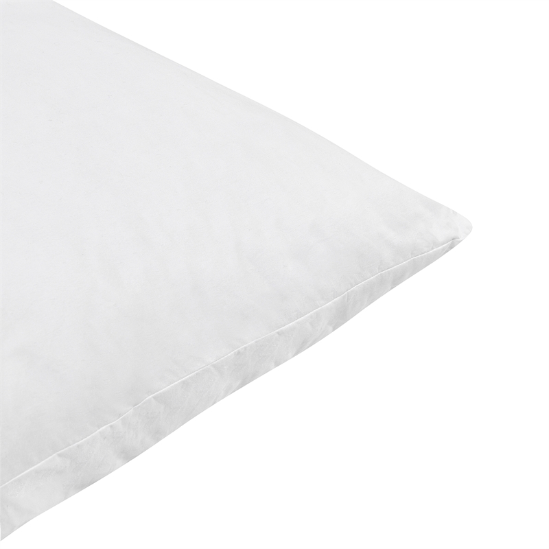 Pemberly Row Premium Down Alternative Filling Standard White Cotton Sham Insert