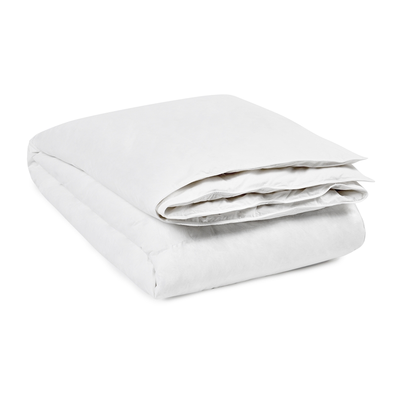 Pemberly Row Goose Feather & Down Filling Queen White Cotton Duvet Insert