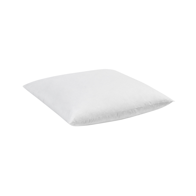 Pemberly Row Premium Goose Feather & Down Filling Cotton White Euro Sham Insert