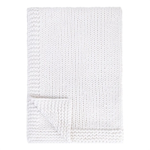 Pemberly Row Modern Transitional Cotton White Finish Throw 50x70