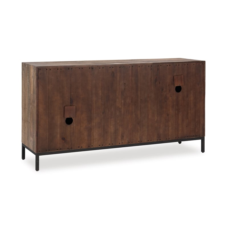 Pemberly Row 4-Drawer 2-Door Reclaimed Pine Wood Sideboard Buffet