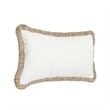 Pemberly Row Transitional 16x36 Linen Blend Fabric Throw Pillow in Ivory