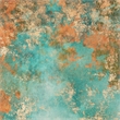 Pemberly Row 22x22 Linen Cotton Throw Pillow in Turquoise/Copper