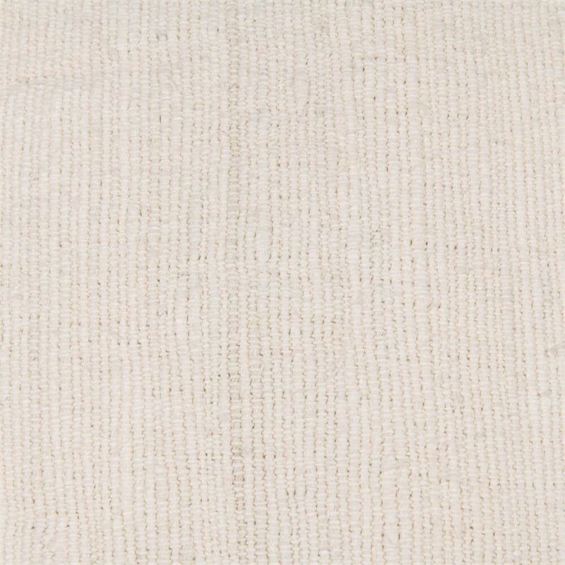 Pemberly Row Transitional 22x22 Linen Blend Fabric Throw Pillow in Ivory