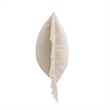 Pemberly Row Transitional 22x22 Linen Blend Fabric Throw Pillow in Ivory