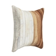 Pemberly Row Transitional 20x20 Leather Hair on Hide Throw Pillow in Tan