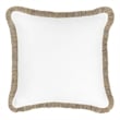 Pemberly Row Transitional 16x36 Linen Blend Fabric Throw Pillow in Ivory