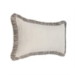 Pemberly Row 16x36 Cotton Blend Fabric Throw Pillow in Natural/Black