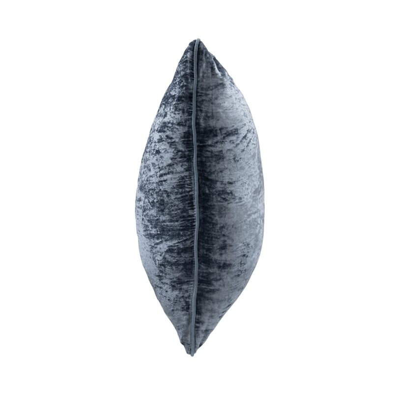 Pemberly Row Transitional 22x22 Linen Fabric Throw Pillow in Denim Blue