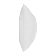 Pemberly Row Transitional 24x24 Linen Blend Fabric Throw Pillow in White