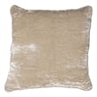 Pemberly Row 22x22 Silk Blend Fabric Throw Pillow in Natural