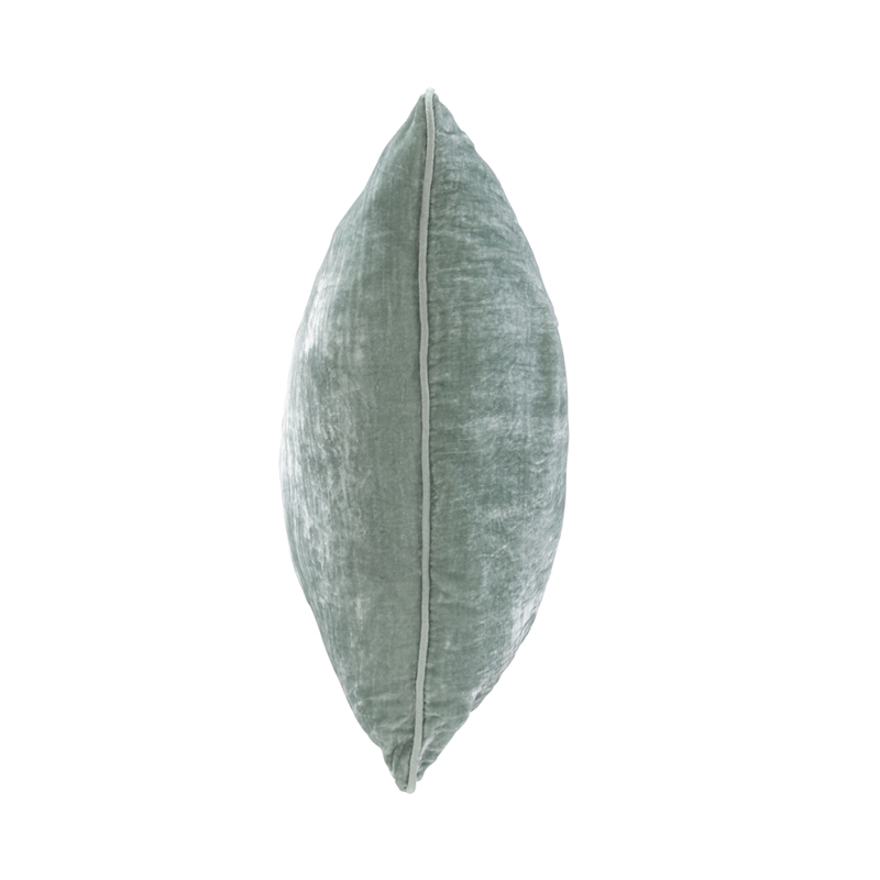 Pemberly Row 22x22 Silk Blend Fabric Throw Pillow in Pale Aqua