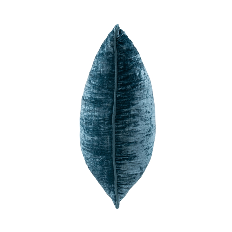 Pemberly Row Transitional 22x22 Silk Blend Fabric Throw Pillow in Teal