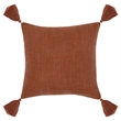 Pemberly Row Modern Transitional 20x20 Fabric Throw Pillow in Red
