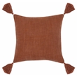 Pemberly Row Modern Transitional 20x20 Fabric Throw Pillow in Red