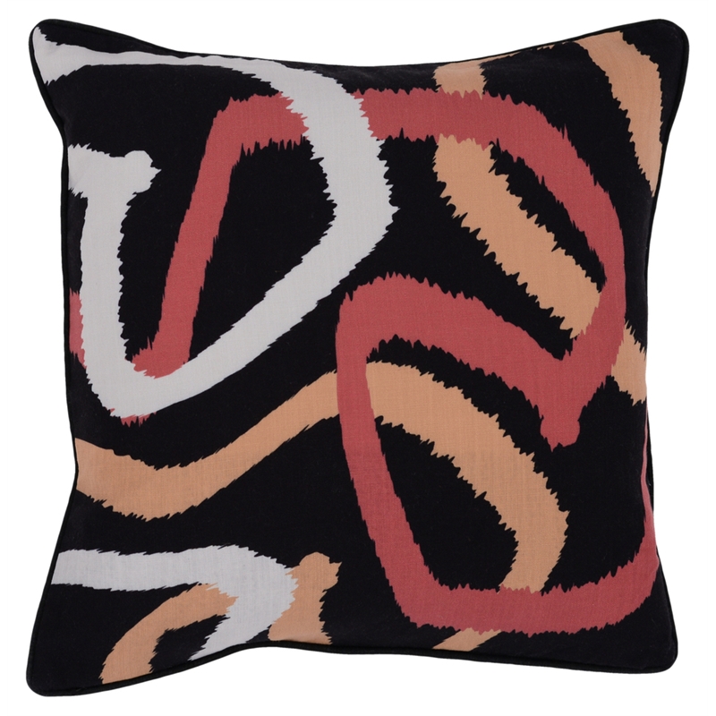 Pemberly Row Transitional 22x22 Fabric Throw Pillow in Multi-Color