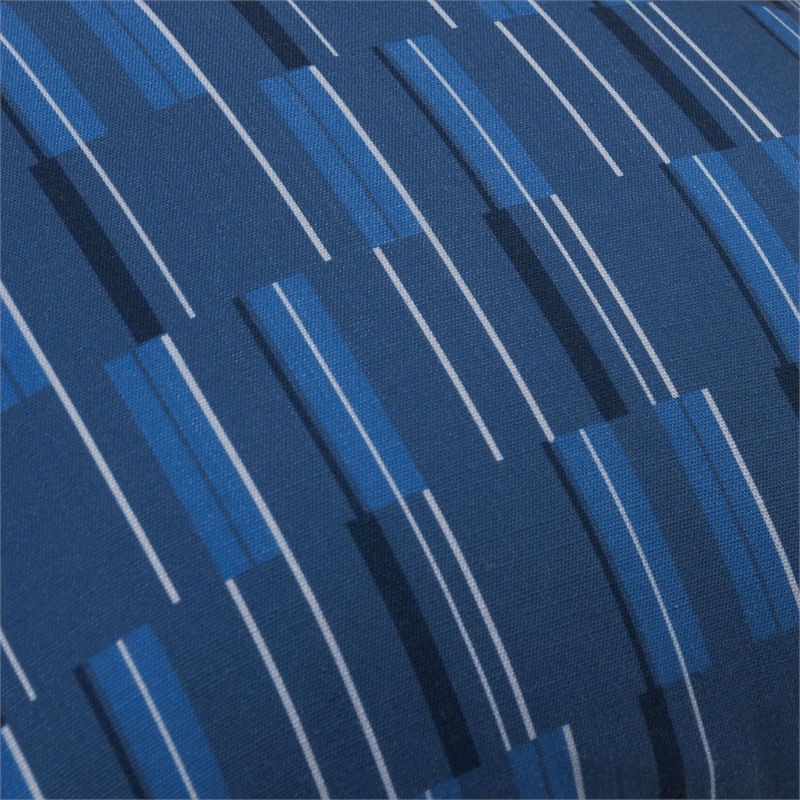 Pemberly Row Modern Transitional 22x22 Fabric Throw Pillow in Blue