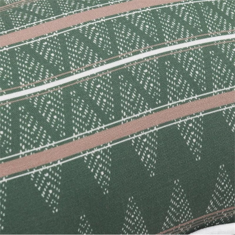 Pemberly Row Transitional 24x12 Fabric Throw Pillow in Green