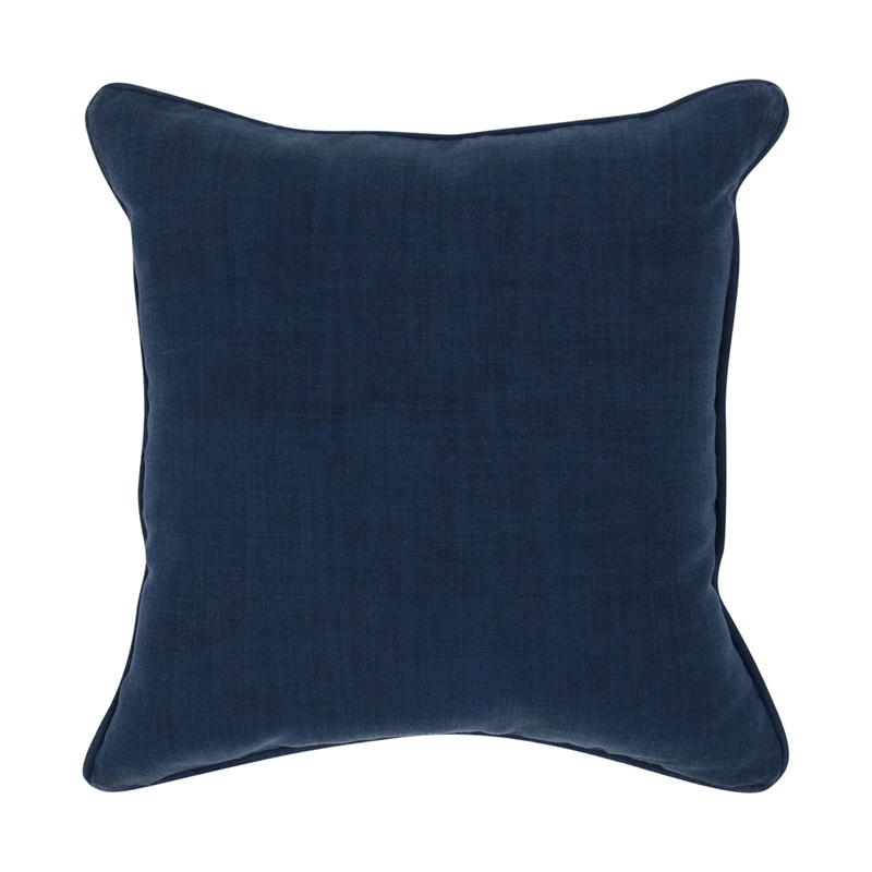 Pemberly Row Transitional Terranea 18x18 Fabric Throw Pillow in Blue