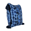 Pemberly Row Modern Transitional 22x22 Fabric Throw Pillow in Blue