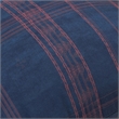 Pemberly Row Transitional 20x20 Fabric Throw Pillow in Dark Blue/Red
