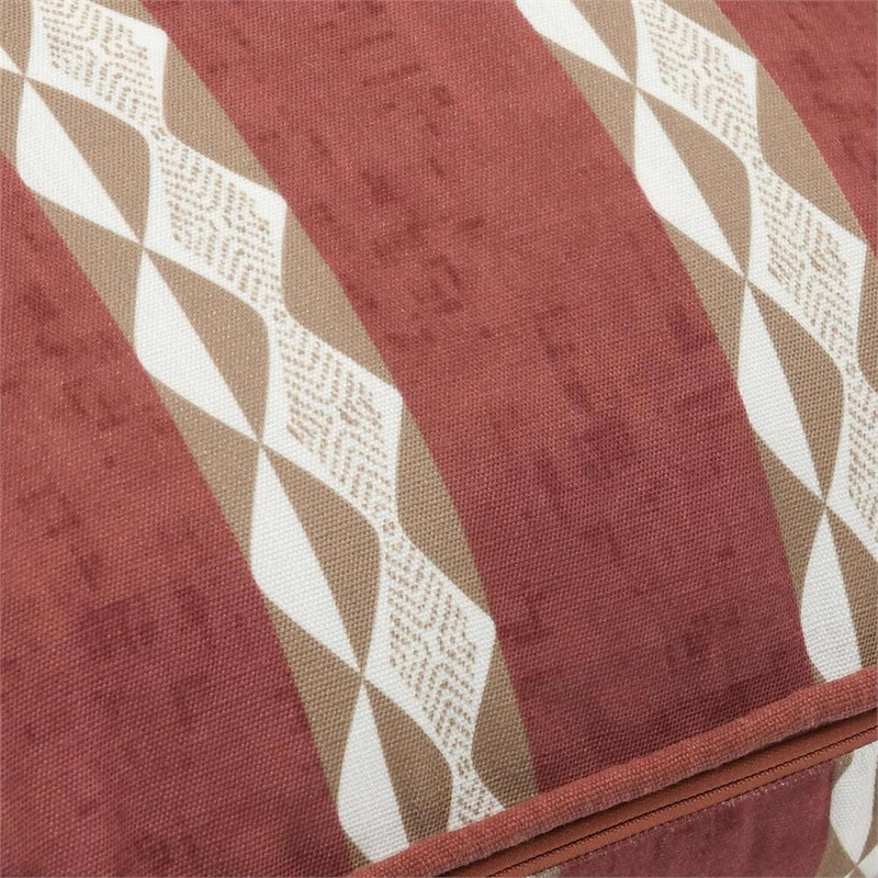 Pemberly Row Transitional 18x18 Fabric Throw Pillow in Clay Red