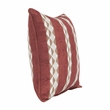 Pemberly Row Transitional 18x18 Fabric Throw Pillow in Clay Red