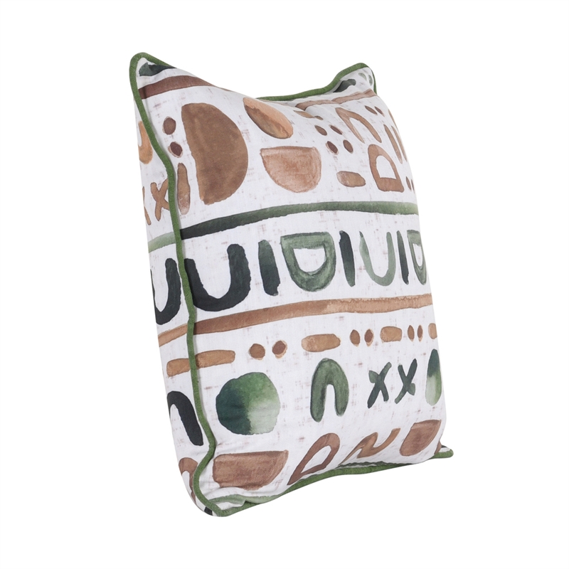 Pemberly Row Transitional 20x20 Fabric Throw Pillow in Multi-Color