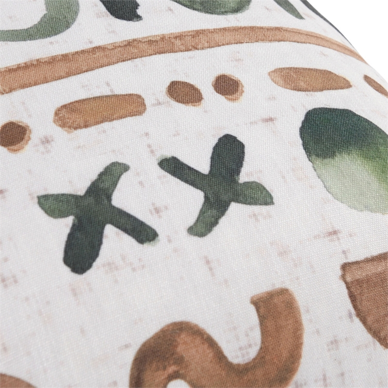 Pemberly Row Transitional 20x20 Fabric Throw Pillow in Multi-Color