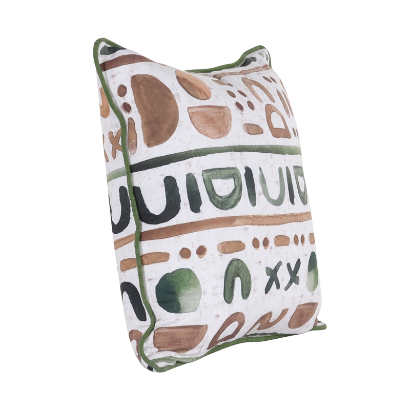 Pemberly Row Transitional 20x20 Fabric Throw Pillow in Multi-Color