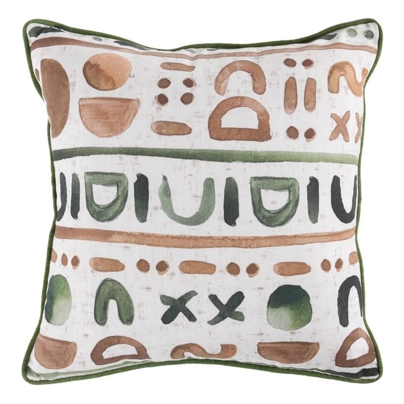 Pemberly Row Transitional 20x20 Fabric Throw Pillow in Multi-Color