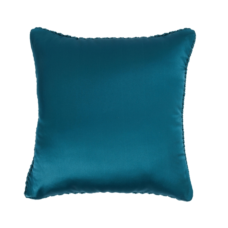 Pemberly Row Transitional 22x22 Woven Fabric Throw Pillow in Ocean Blue
