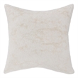 Pemberly Row 22in Chenille Fabric Blend Throw Pillow in Ivory