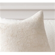 Pemberly Row 22in Chenille Fabric Blend Throw Pillow in Ivory