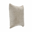 Pemberly Row Transitional 22in Velvet Throw Pillow in Silver