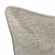 Pemberly Row Transitional 22in Velvet Throw Pillow in Silver