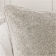 Pemberly Row Transitional 22in Velvet Throw Pillow in Silver