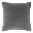 Pemberly Row Transitional 22in Velvet Throw Pillow in Stone Gray